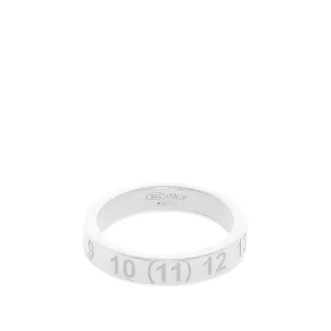Embossed Number Logo Band Ring