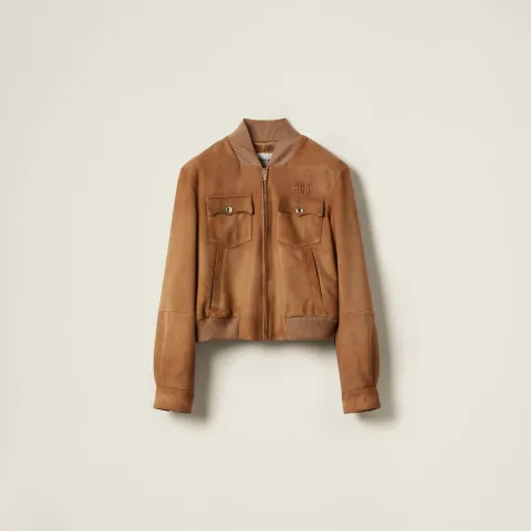 Suede nappa leather jacket