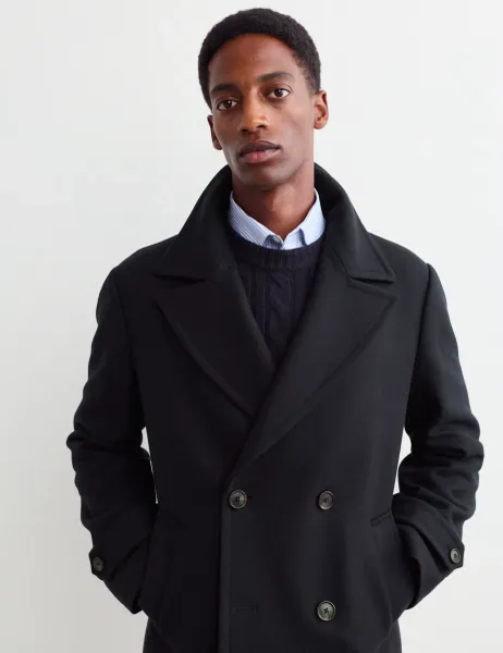 Jaeger Pure Wool Peacoat Dark Navy