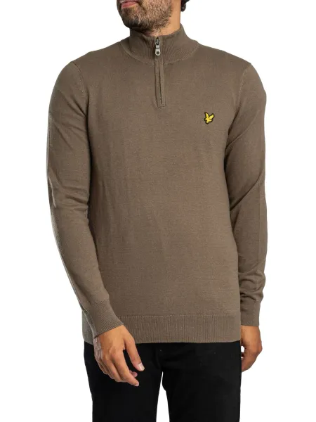 Lyle & Scott Cotton Merino Quarter Zip Knit