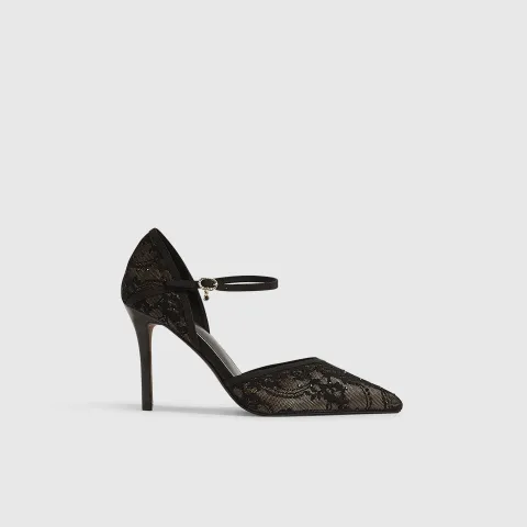 River Island Lace Stiletto Court Heels