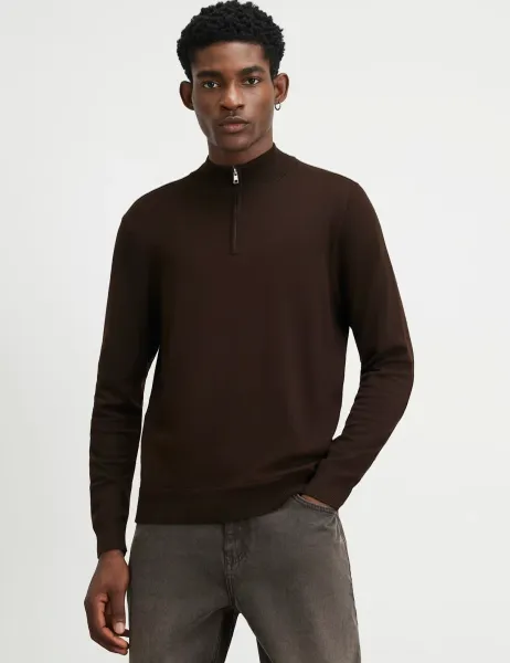 River Island Textured Half Zip Jumper