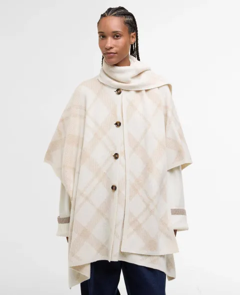 Vienna Tartan Wool-Blend Cape