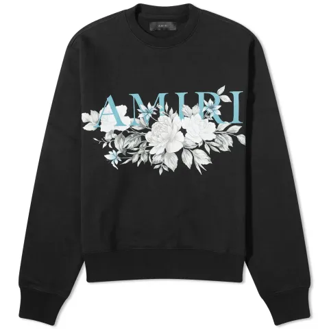 Floral Logo Crew Sweatshirt