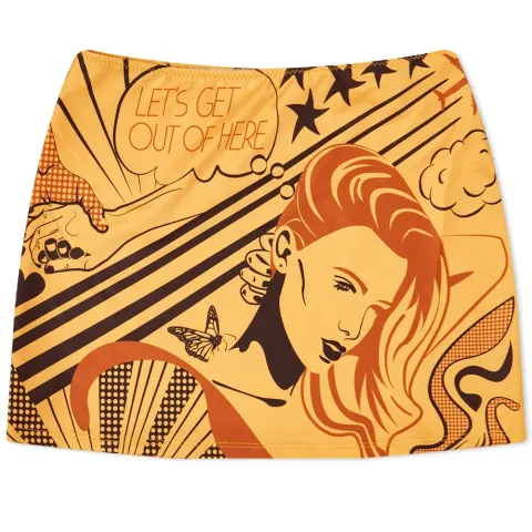 Let's Get Out Of Here Fitted Skirt