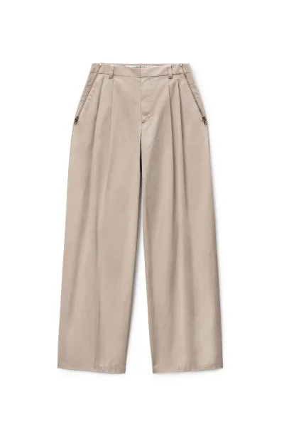 SIDE ZIP MID-RISE TAILORED PANT