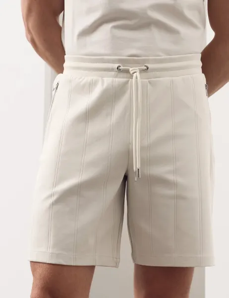 Autograph Regular Fit Cotton Rich Drop Needle Shorts Light Natural