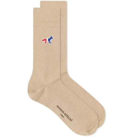 Maison Kitsuné Tricolour Fox Sock
