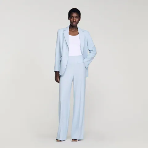 Striped sequin trousers