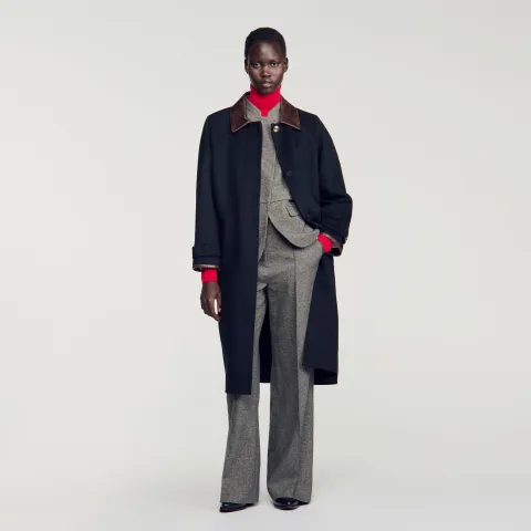 Long double-faced wool coat