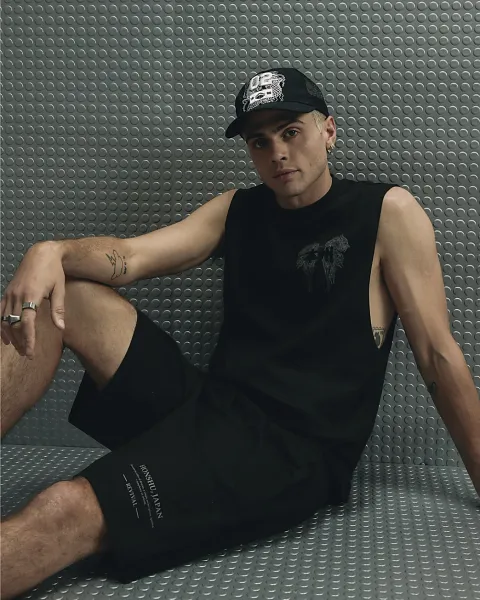 River Island Oversized Fit Tank And Shorts Set