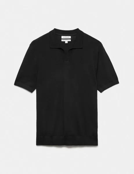 Autograph Pure Extra Fine Merino Wool Knitted Polo Shirt