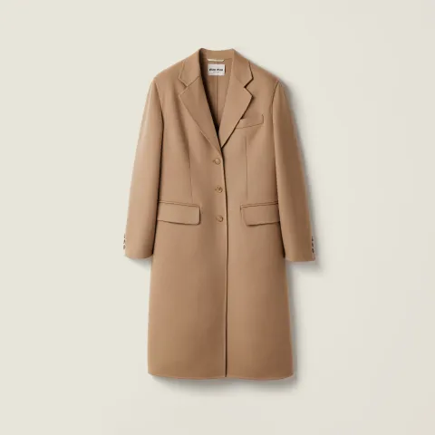 Single-breasted double cashmere coat