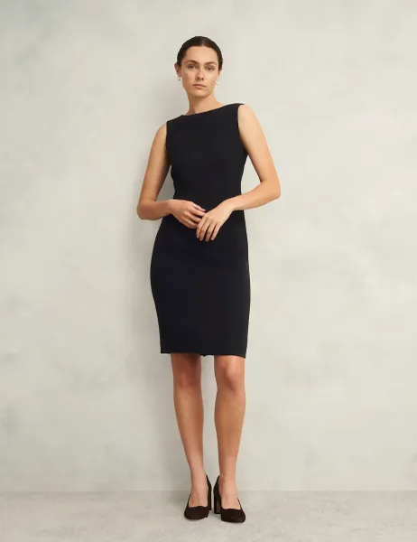 Hobbs Mini Shift Dress Black