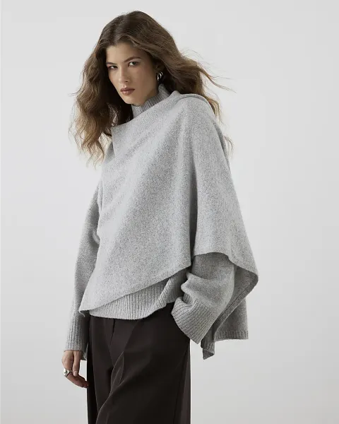 River Island Ri Studio Wool Wrap Cape Jumper