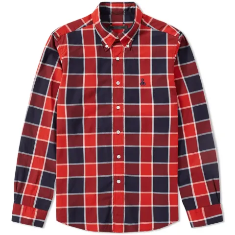SOPHNET. Scorpion Embroidered Check Shirt