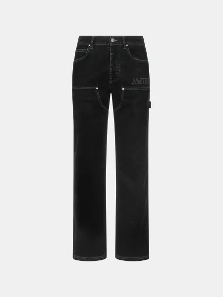FLOCK DENIIM CARPENTER JEAN - Black