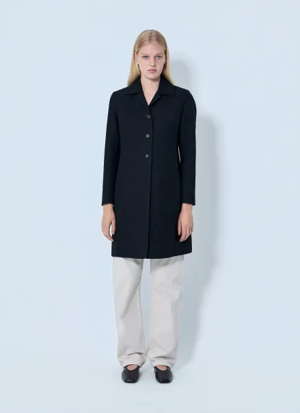 Single-Breasted Wool Coat