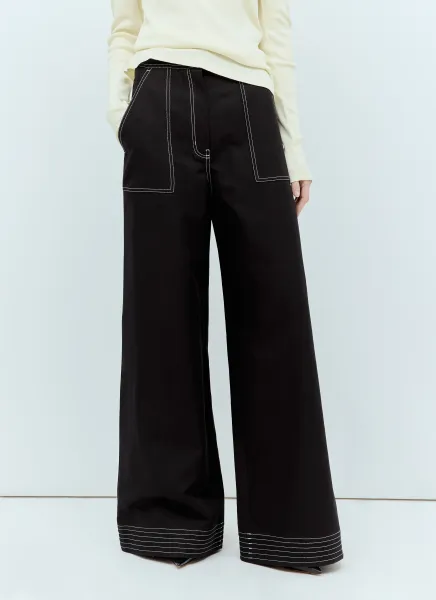 Cotton And Linen Wide Pants