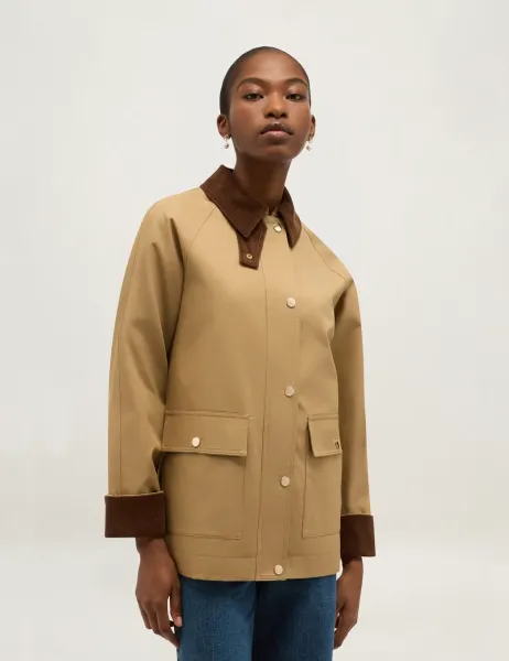 Hobbs Pure Cotton Harrington Jacket Beige
