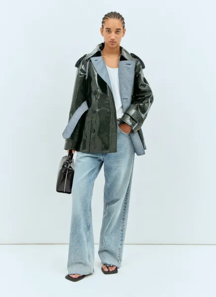 High-Shine Trench Coat
