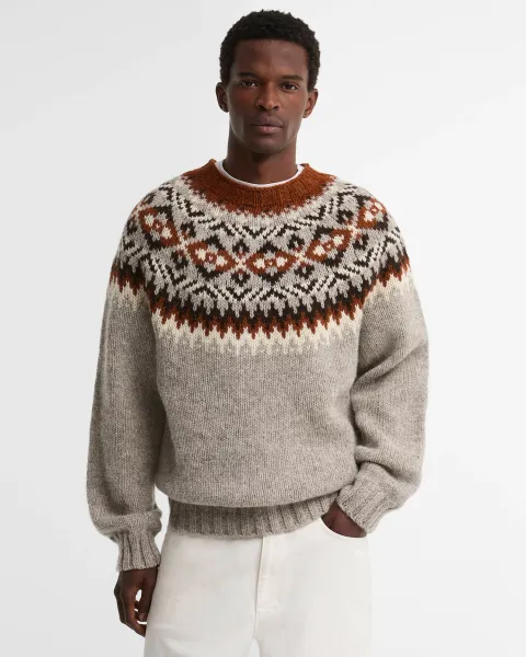 BARBOUR Scottish Made Fair Isle Crew Neck Jumper
