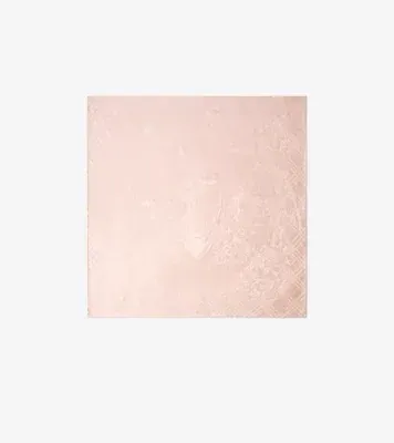 Floral Crest Silk Scarf in Compact pink