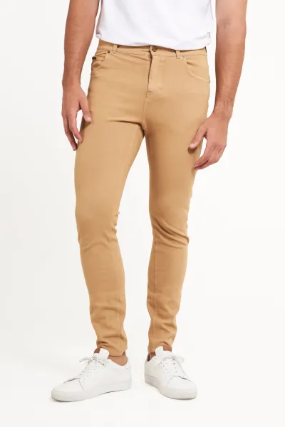 Freddy Men’s Jeans - Desert Tan with Tan Stitching