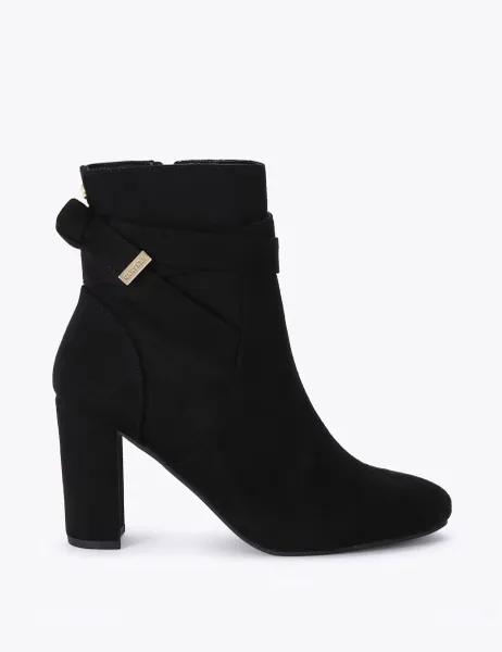 Carvela Suede Block Heel Ankle Boots Black
