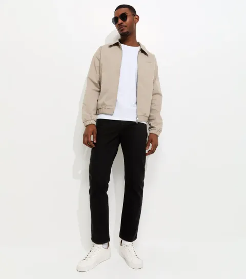 Men's Black Regular Straight Leg Jeans