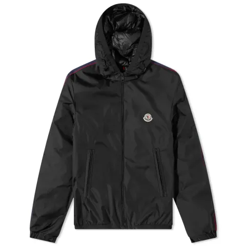 Necker Sleeve Stripe Hooded Jacket