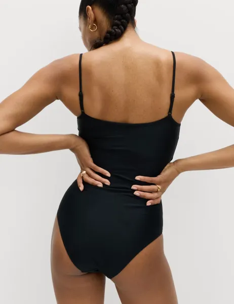 Marks & Spencer Cami Scoop Neck Swimsuit Black
