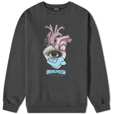 Heart Logo Print Crew Sweat