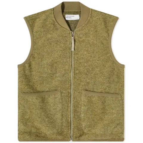 Zip Wool Fleece Waistcoat