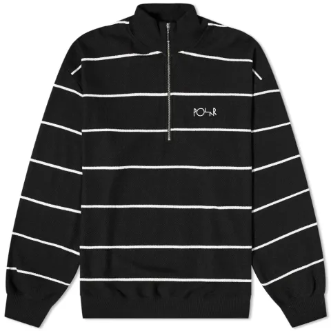 Polar Skate Co Stripe Half Zip Crew Sweat