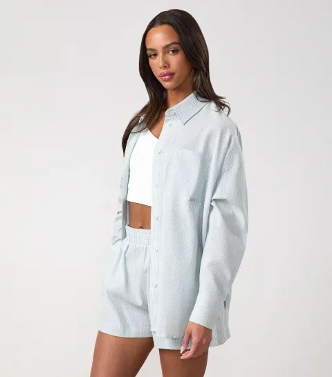 Women's Blue Signature Woven Shirt