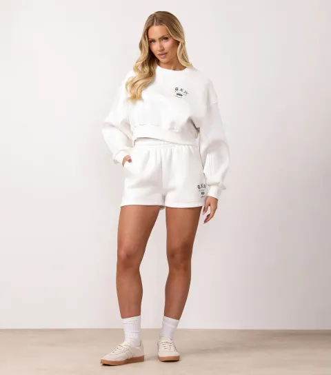Women's Cream Composure Cropped Sweatshirt