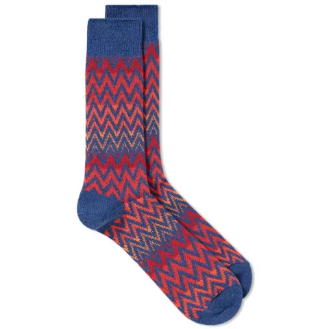 Zig Zag Crew Sock