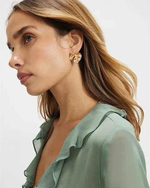 River Island Molten Stud Earrings