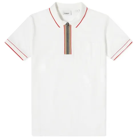 Waltham Check Placket Zip Polo