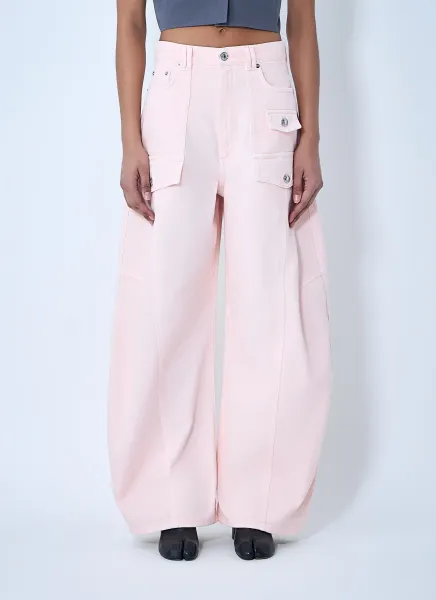 High-Waisted Cargo Trousers