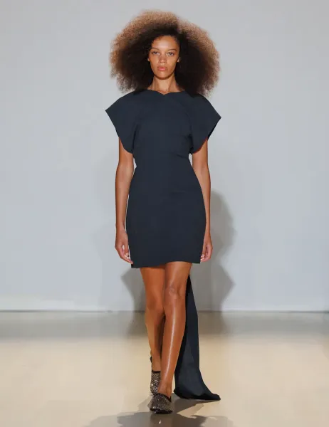 Marks & Spencer Satin Trail Back Mini Dress Black