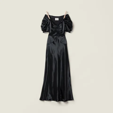 Long satin dress