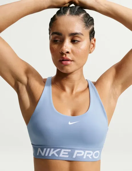 Nike Pro 365 Light Support Sports Bra Blue Denim