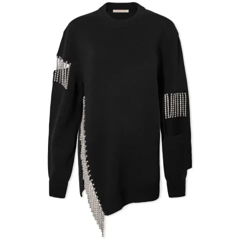 Cutout Cupchain Crew Knit