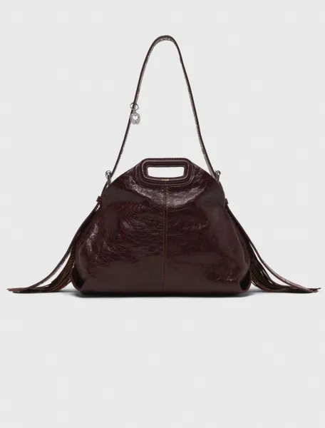 Maje Crackled leather Miss M bag