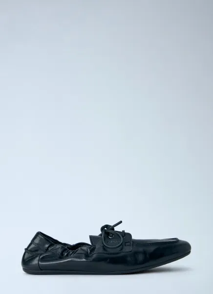 Prada Leather Moccasins