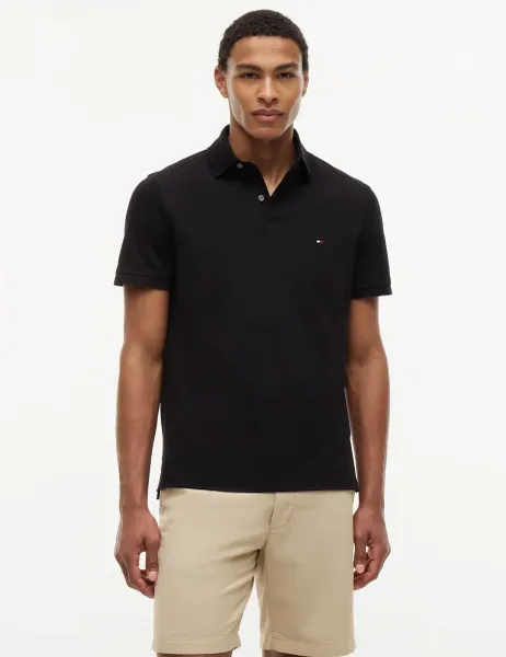 Tommy Hilfiger 1985 Cotton Rich Pique Polo Shirt Black