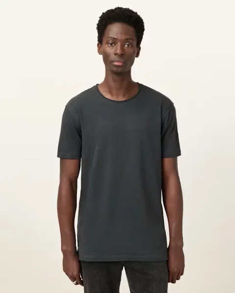Figure Crew Neck Raw Edge T-Shirt