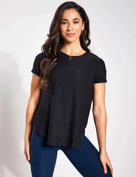 Featherweight On The Down Low Relaxed Top Black
